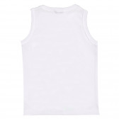 Βαμβακερή μπλούζα με γραφιστικό σχέδιο για μωρό, λευκή Benetton 227017 4