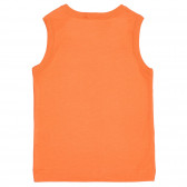 Βαμβακερή μπλούζα με στάμπα για μωρό, πορτοκαλί Benetton 227076 4