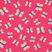 Βαμβακερή μπλούζα με στάμπα και σούφρες στα μανίκια για μωρό, ροζ Benetton 227110 2