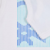 Βαμβακερή μπλούζα με το λογότυπο της μάρκας, λευκή Benetton 227139 3