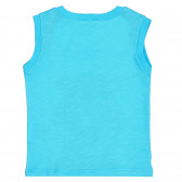 Βαμβακερή μπλούζα με ιπποπόταμο για μωρά, μπλε Benetton 227152 4