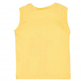 Βαμβακερή μπλούζα με καμηλοπάρδαλη για μωρά, κίτρινο Benetton 227163 4