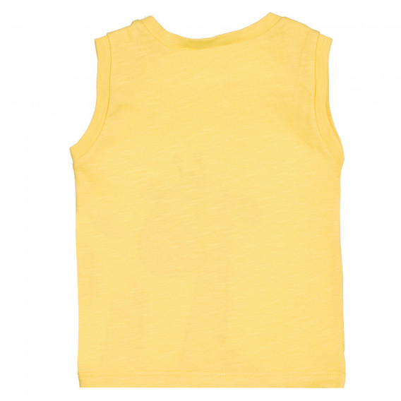 Βαμβακερή μπλούζα με καμηλοπάρδαλη για μωρά, κίτρινο Benetton 227163 4