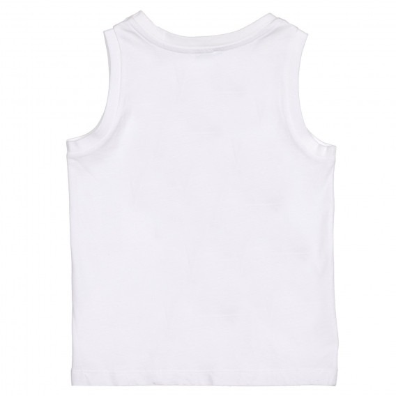 Βαμβακερή μπλούζα, σε λευκό χρώμα με επιγραφή Benetton 227175 4