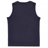 Βαμβακερή μπλούζα με στάμπα, σε σκούρο μπλε Benetton 227187 4