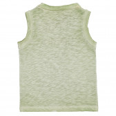 Βαμβακερή μπλούζα με γραφιστικό σχέδιο για μωρό, σε πράσινο χρώμα Benetton 227239 4