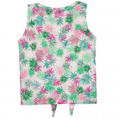 Βαμβακερή μπλούζα με φλοράλ μοτίβο για μωρό, σε ανοιχτό ροζ Benetton 227291 4