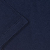 Βαμβακερή μπλούζα με λογότυπο, σκούρο μπλε Benetton 227382 3