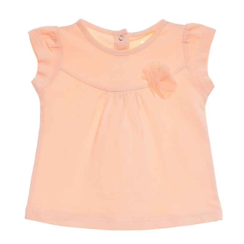 Πορτοκαλί βαμβακερή μπλούζα για κοριτσάκι  227793