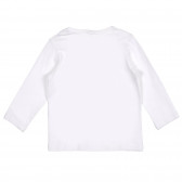 Βαμβακερή μπλούζα με τυπωμένα σχέδια, λευκή Benetton 227812 4