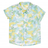 Βαμβακερό, πολύχρωμο, βρεφικό πουκάμισο με τυπωμένα σχέδια Benetton 227817 