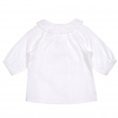 Βαμβακερή, βρεφική μπλούζα με στρογγυλό γιακά, λευκή Benetton 227856 4