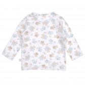 Μπλούζα με σχέδια κουνελάκια, λευκή Benetton 227996 4