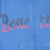 Βρεφικό φούτερ με το λογότυπο της μάρκας, γαλάζιο Benetton 228030 2