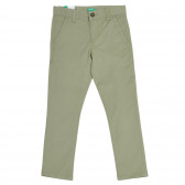 Βαμβακερό παντελόνι, σε πράσινο χρώμα Benetton 228073 
