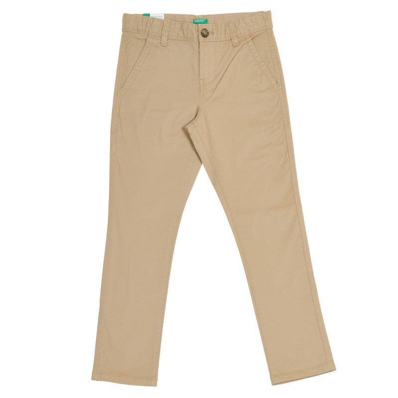 Βαμβακερό παντελόνι, σε μπεζ χρώμα  228085