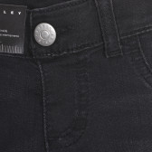 Τζιν παντελόνι με φθαρμένη όψη, μαύρο Sisley 228090 2
