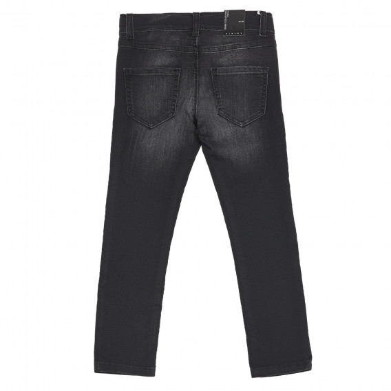 Τζιν παντελόνι με φθαρμένη όψη, μαύρο Sisley 228092 4