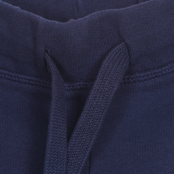 Βαμβακερό αθλητικό παντελόνι σε σκούρο μπλε χρώμα με επιγραφή Benetton 228114 2