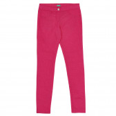 Εφαρμοστό παντελόνι, ροζ Benetton 228181 