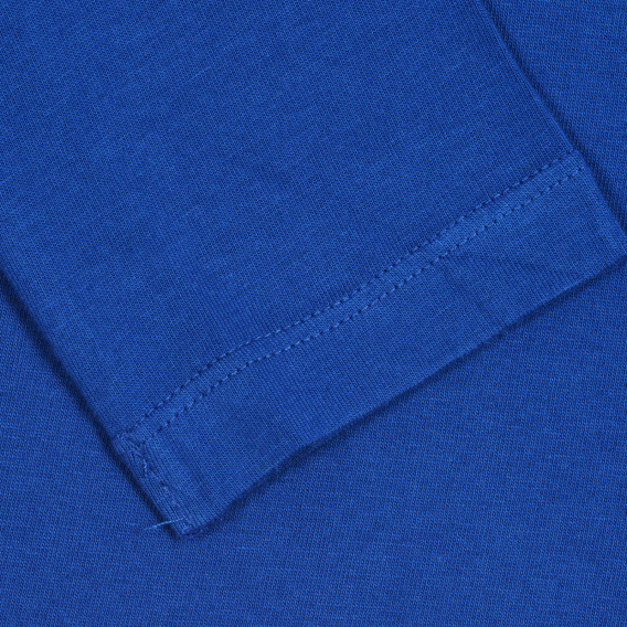 Βαμβακερή μπλούζα σε μπλε χρώμα με επιγραφή Benetton 228203 3