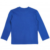 Βαμβακερή μπλούζα σε μπλε χρώμα με επιγραφή Benetton 228204 4