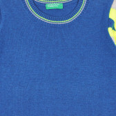 Πουλόβερ με έμφαση στο μανίκι για ένα μωρό, μπλε Benetton 228211 2
