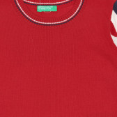 Πουλόβερ με έμφαση στο μανίκι για ένα μωρό, κόκκινο Benetton 228219 2