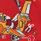 Χριστουγεννιάτικο πουλόβερ με κόκκινα μοτίβα Benetton 228232 3