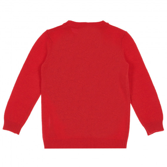 Χριστουγεννιάτικο πουλόβερ με κόκκινα μοτίβα Benetton 228233 4