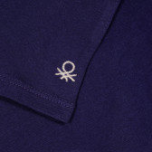 Βαμβακερό μπλουζάκι με δαντέλα μανίκια για ένα μωρό, σκούρο μπλε Benetton 228388 3