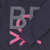 Βαμβακερή μπλούζα με το λογότυπο της μάρκας για ένα μωρό, σκούρο μπλε Benetton 228472 3