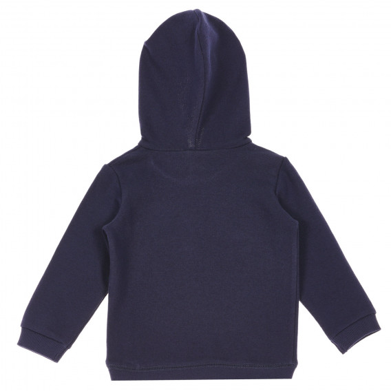 Βαμβακερή μπλούζα με το λογότυπο της μάρκας για ένα μωρό, σκούρο μπλε Benetton 228473 4