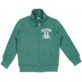 Βαμβακερή μπλούζα με απλικέ για ένα μωρό, πράσινο Benetton 228474 