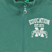 Βαμβακερή μπλούζα με απλικέ για ένα μωρό, πράσινο Benetton 228475 2