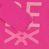 Φούτερ με το λογότυπο της μάρκας για ένα μωρό, ροζ Benetton 228492 3