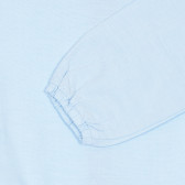 Βαμβακερή μπλούζα με μακριά μανίκια και κορδέλα, ανοιχτό μπλε Benetton 228496 3
