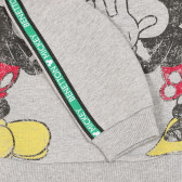 Βαμβακερή μπλούζα με Μίκυ και μίνι εκτύπωση για ένα μωρό, γκρι Benetton 228524 3