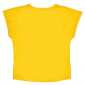 Βαμβακερό μπλουζάκι με γραφική εκτύπωση για ένα μωρό, κίτρινο Benetton 228567 4