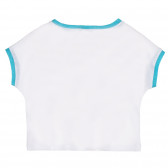 Βαμβακερό μπλουζάκι με μπλε τόνους, λευκό Benetton 228610 4