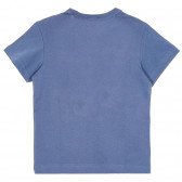 Βαμβακερό μπλουζάκι με απλικέ για ένα μωρό, μπλε Benetton 228638 4