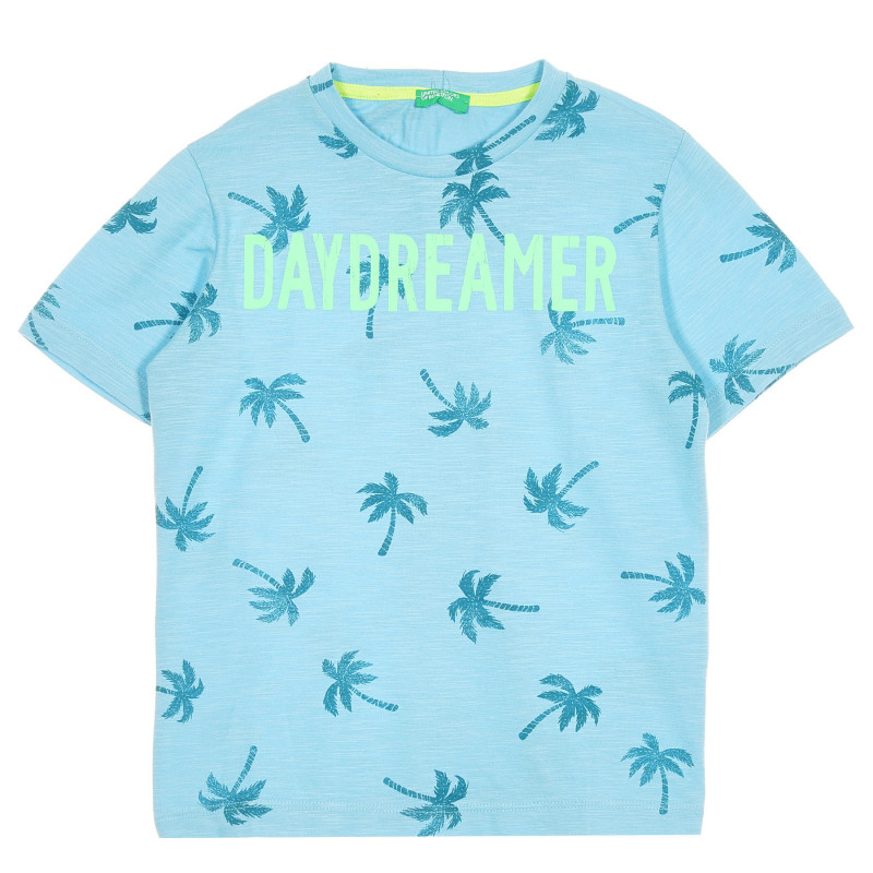 Βαμβακερό μπλουζάκι με τύπωμα φοίνικα, σε γαλάζιο χρώμα  228647