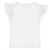 Μπλουζάκι με τούλι και πούλιες στα μανίκια για ένα λευκό μωρό Benetton 228670 4
