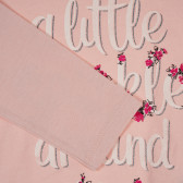 Βαμβακερή μπλούζα με λουλουδάτο τόνους για ένα μωρό, ροζ Benetton 228681 3