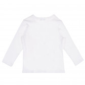 Βαμβακερή μπλούζα με γραφική εκτύπωση, σε λευκό χρώμα Benetton 228686 4