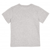 Βαμβακερό μπλουζάκι με κεντημένη επιγραφή, γκρι Benetton 228744 3