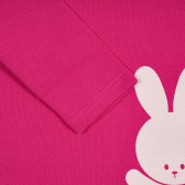 Μπλούζα με τύπωμα και επιγραφή για ένα μωρό, σκούρο ροζ Benetton 228755 3