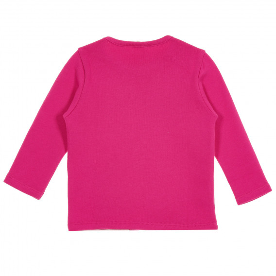 Μπλούζα με τύπωμα και επιγραφή για ένα μωρό, σκούρο ροζ Benetton 228756 4