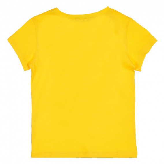 Βαμβακερή μπλούζα με τυπωμένο μπροκάρ για ένα μωρό, κίτρινο Benetton 228822 4