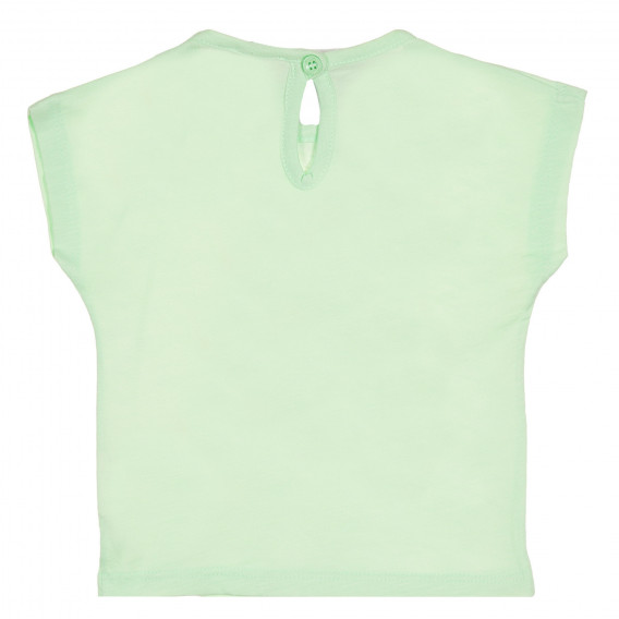 Βαμβακερό μπλουζάκι με την επιγραφή Αγάπη για ένα μωρό, ανοιχτό πράσινο Benetton 228844 4